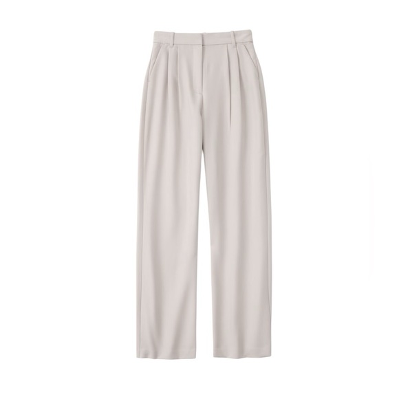 NWT Abercrombie A&F Sloane Tailored Wide Leg Pant Light Taupe 34 Curve Love - Picture 16 of 16